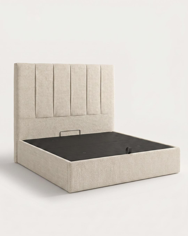 Cama tapizada con canapé abatible TAREN | Rey Home