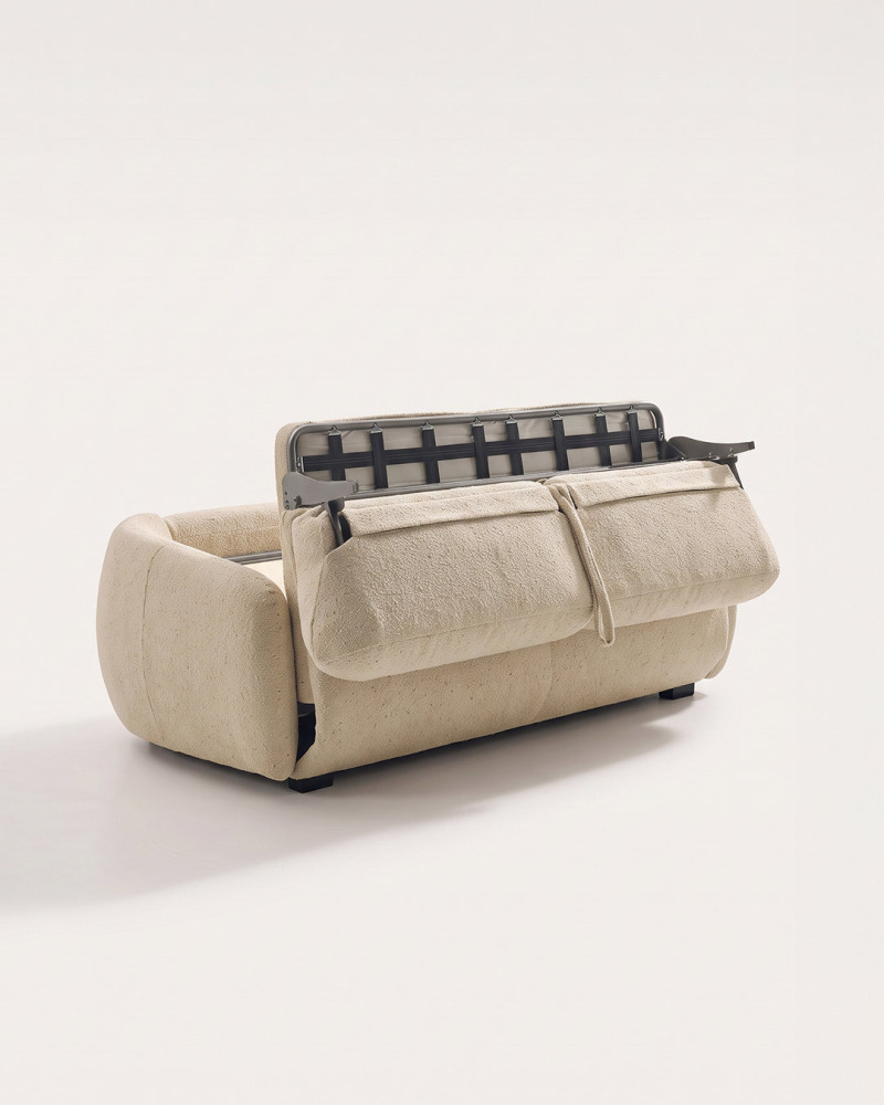 Sofá cama apertura italiana EVELYN crema detalle apertura