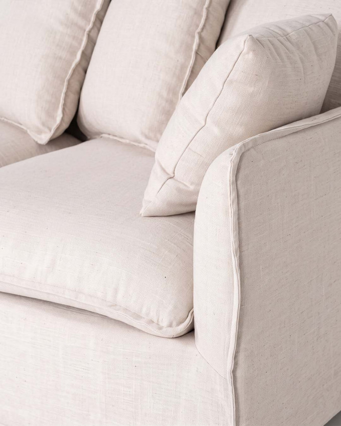 Sofá chaiselonge beige RIVANO