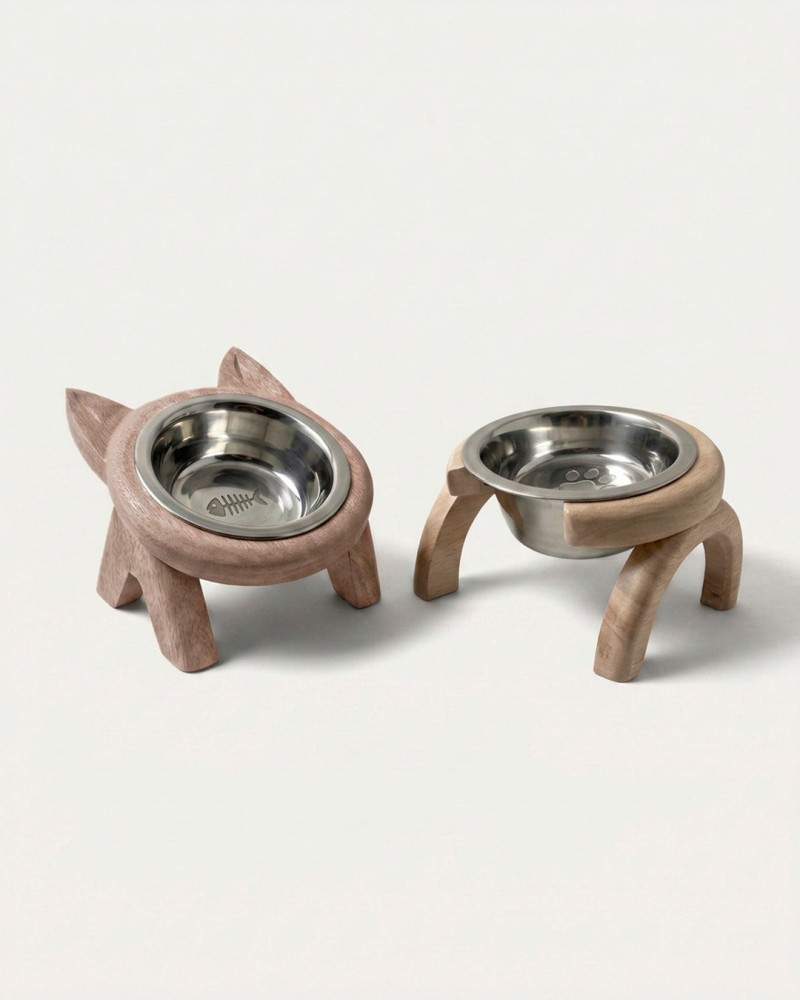 Comedero Mascota Acero Mango SAREN | Rey Home