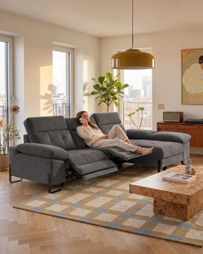 Chaise longue  con 2 relax ARLA | Rey Home