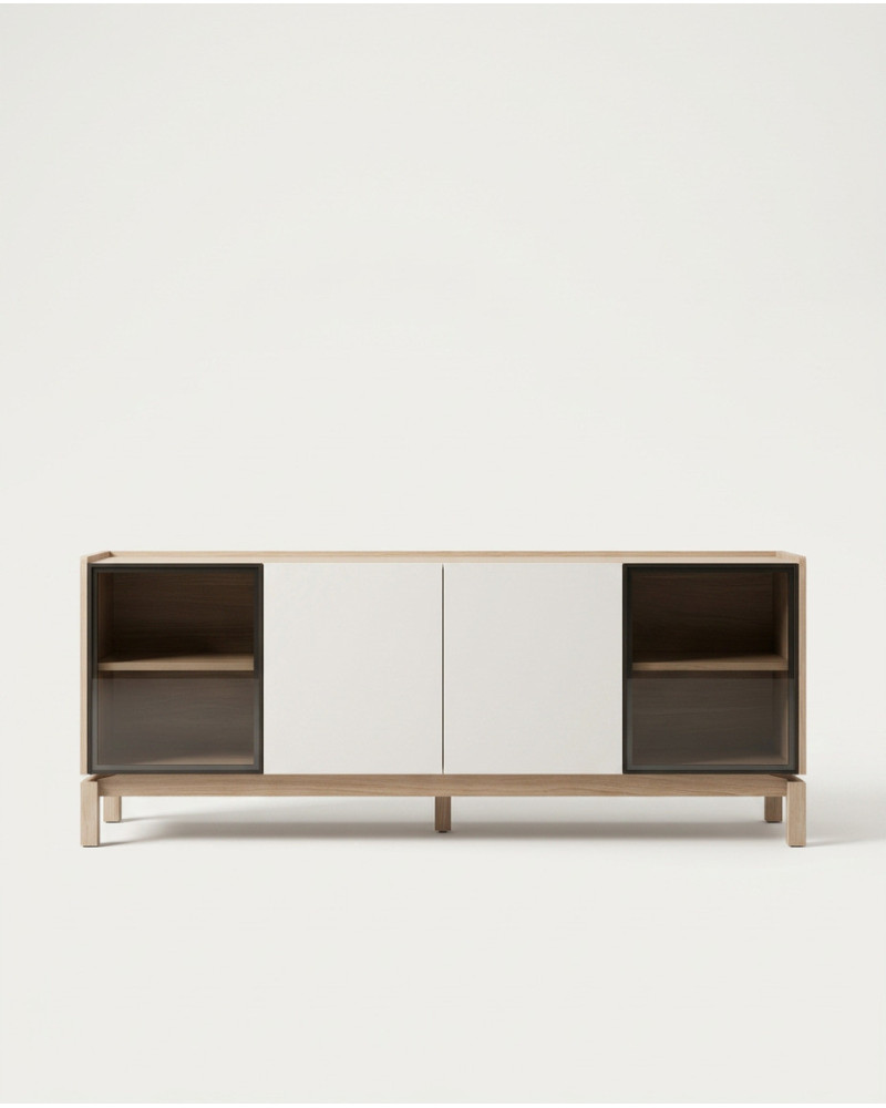 mesa TV 4 puertas con patas LIVIA | Rey Home