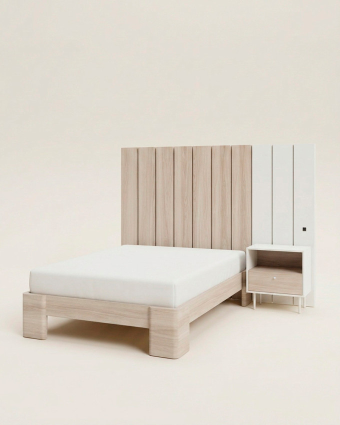 Dormitorio juvenil cama con mesilla SOUL
