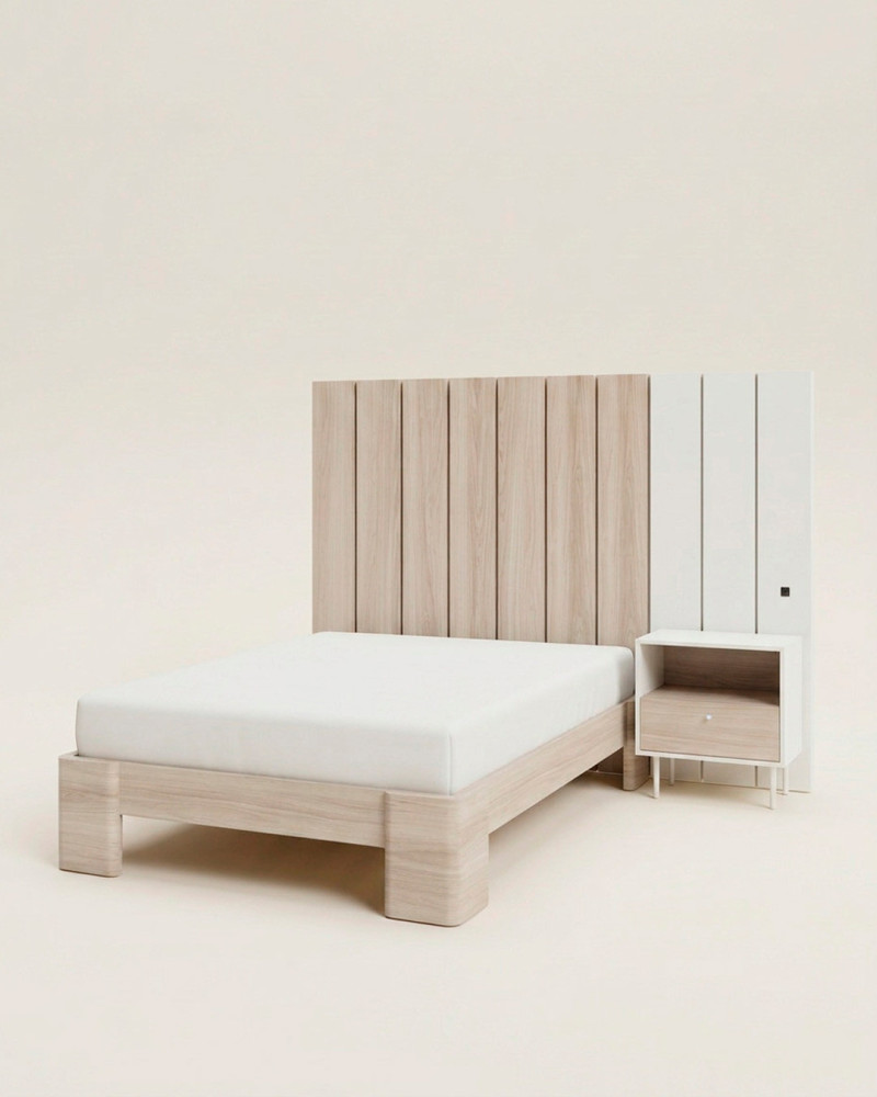 Dormitorio juvenil cama con mesilla SOUL | Rey Home