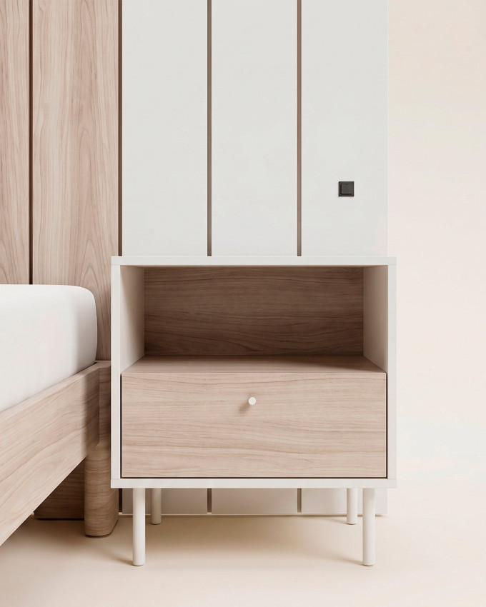Dormitorio juvenil cama con mesilla SOUL