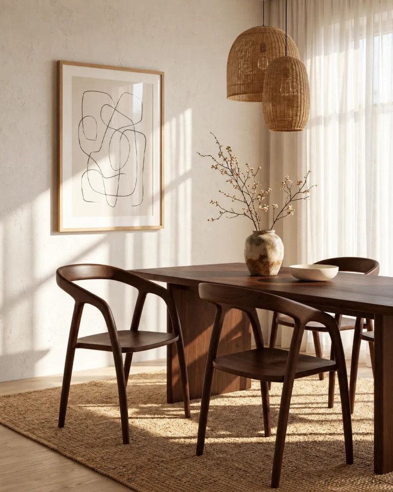 Silla de comedor PAOLA en madera de teca para interior | Rey Home