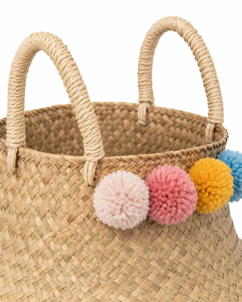 CCsta plegable con pompones | Decoración con estilo artesanal – Rey
