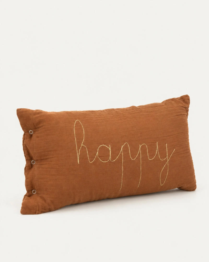 CCmprar cojín infantil con letras doradas HAPPY